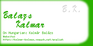 balazs kalmar business card